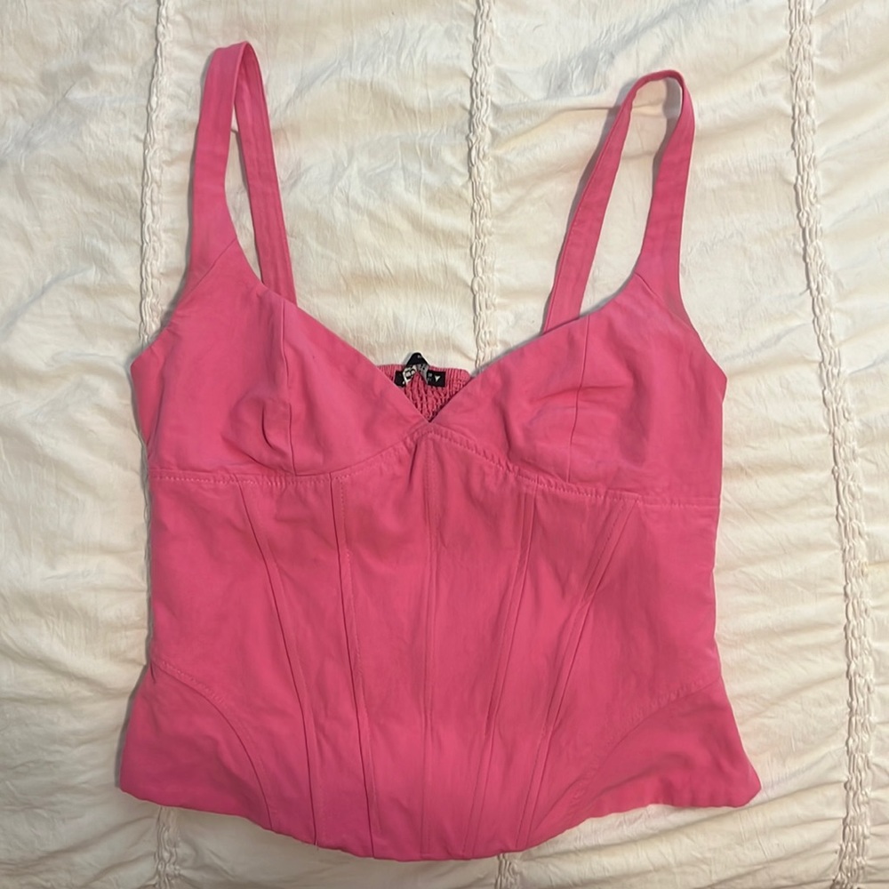 Zara pink corset top